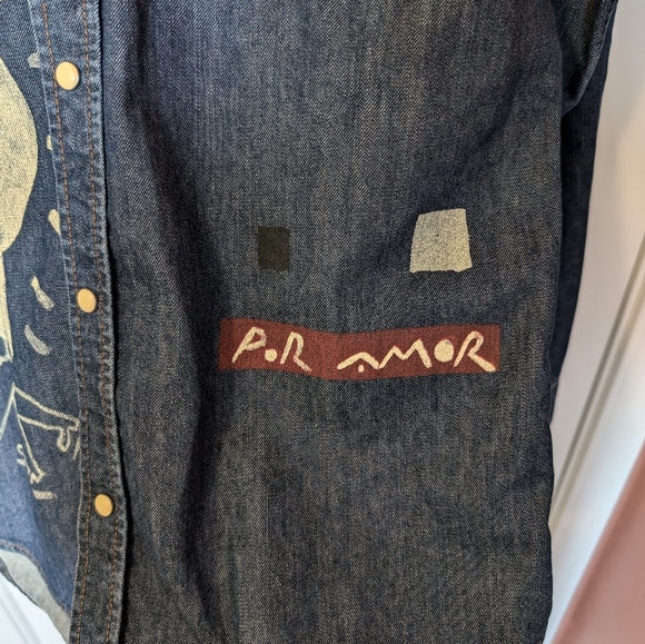 NWOTS ZARA x Milicia Grafica Limited Edition Pearl Snap Skull Mens Medium - Picture 5 of 6